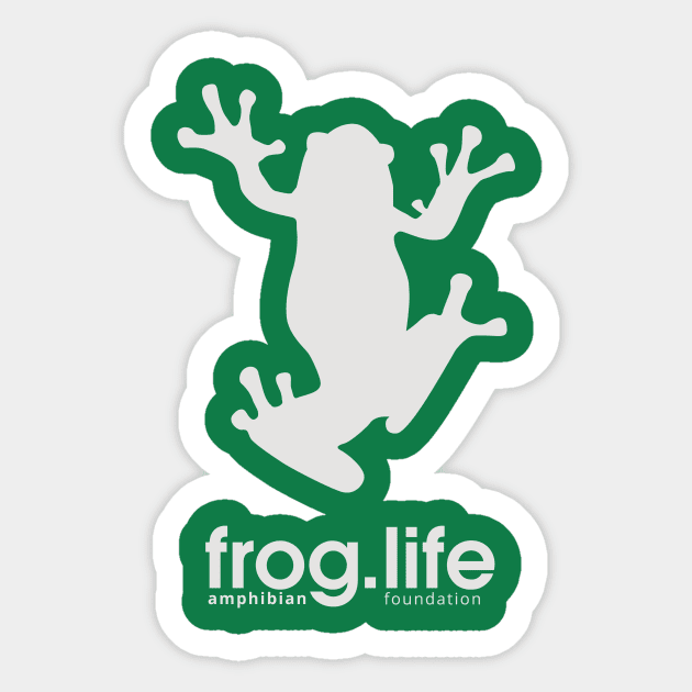 Frog.Life (Light Grey) Sticker by amphibianfoundation